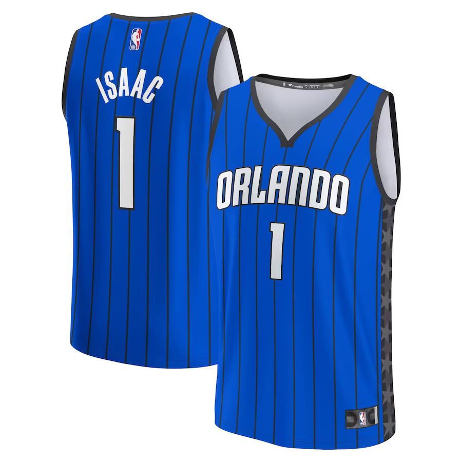 Men Orlando Magic #1 Jonathan Isaac Fanatics Branded Blue 2022-23 Fast Break Replica NBA Jersey